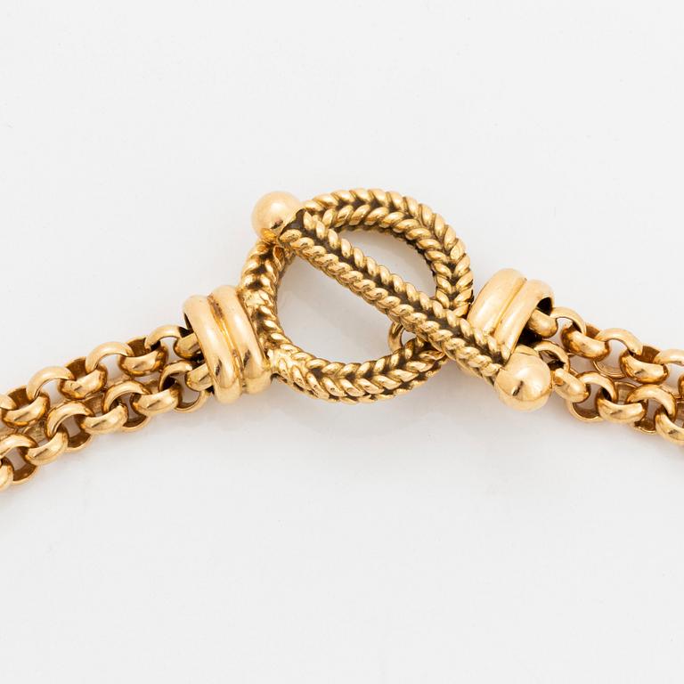 Collier 18K guld signerad WA Bolin.