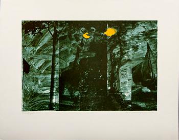 Ola Billgren, color lithograph, signed -81 trail print.