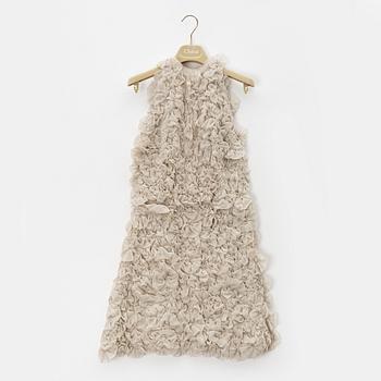 Chloé, a 'Chalk' silk dress, size 34.