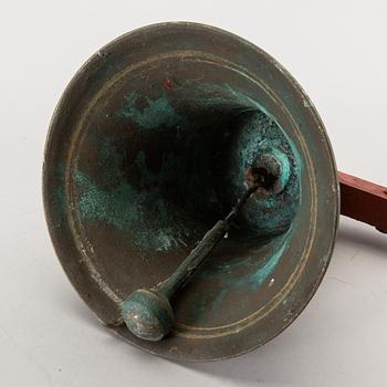 A bronze and iron bell, 19/20th century.