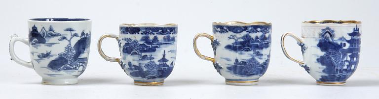 KOPPAR, 21 st samt FAT, 18 st, porslin, Kina, 1700/1800-tal.