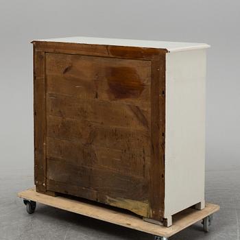 A painted chest of drawers, late 19th Century.