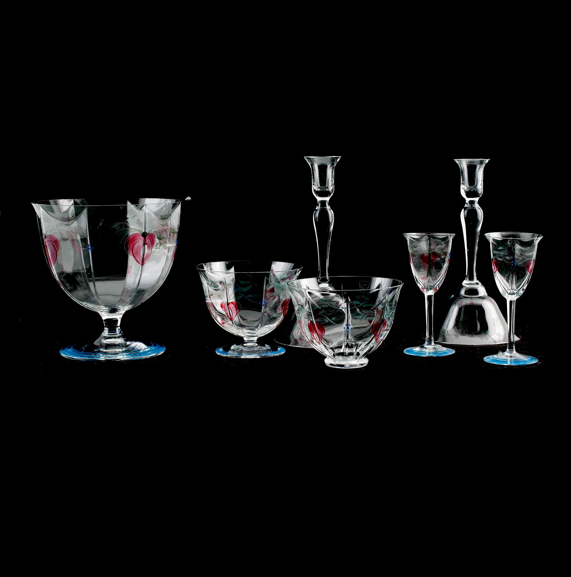 SERVISDELAR, glas, Eva Englund, bl a "Maja", Orrefors.