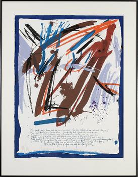 ULF LUNDELL, färglitografi, signerad och daterad 90, numrerad 98/100.