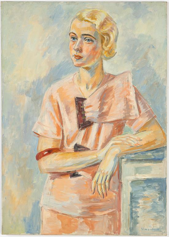 Birger Simonsson, olja på duk, signerad.