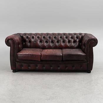 Sofa and armchair, Chesterfield, second half of the 20th Century.