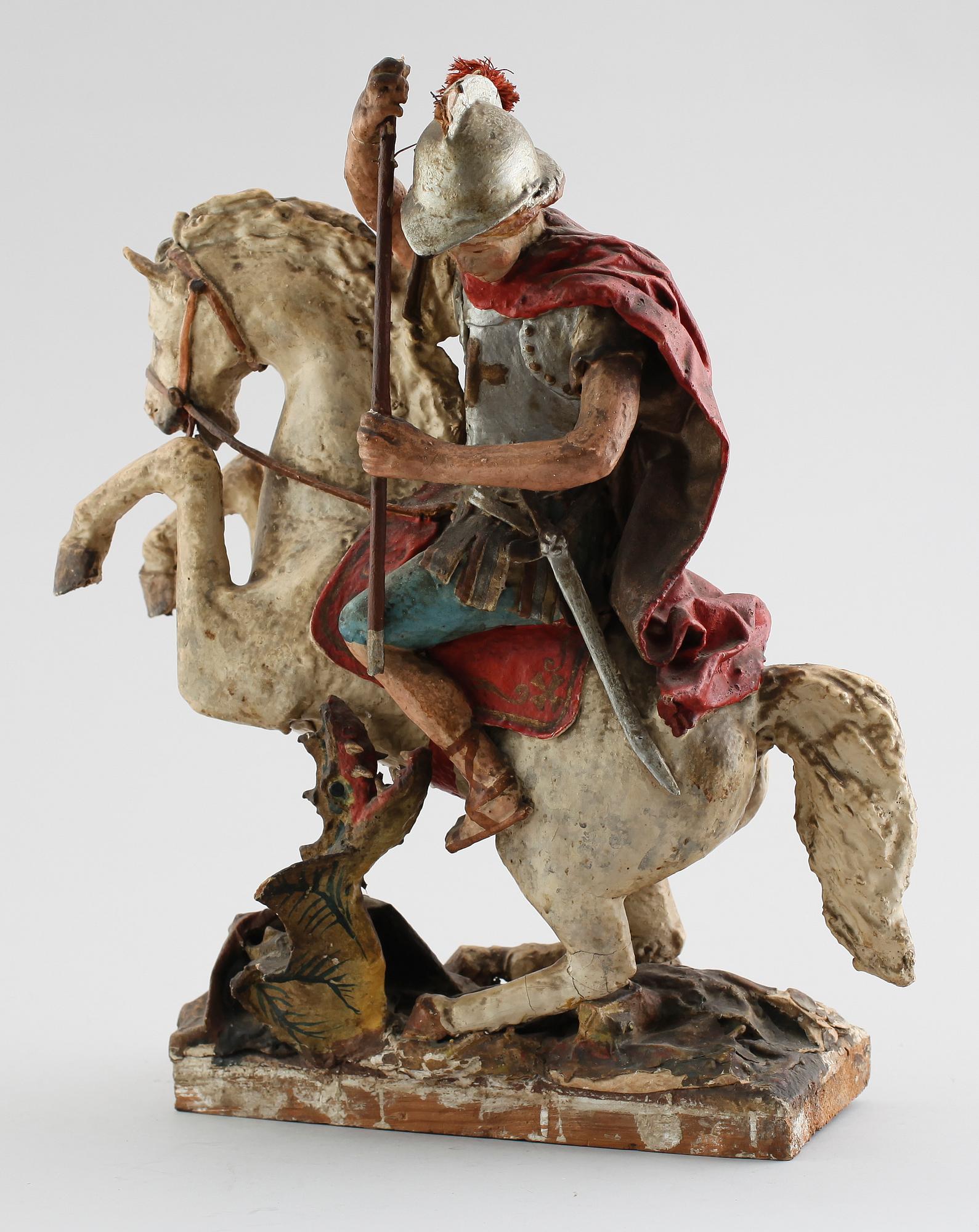 SKULPTUR, trä och gips, 1800-tal.