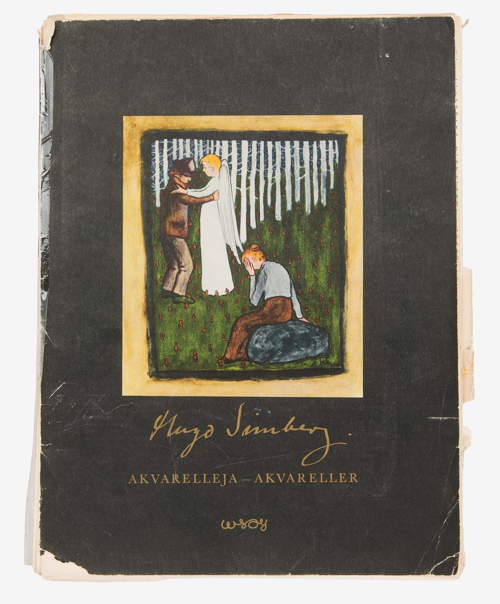 Hugo Simberg, "Akvarelleja-Akvareller", 20 kpl ofsett -painokuvia, WSOY Porvoo 1958.