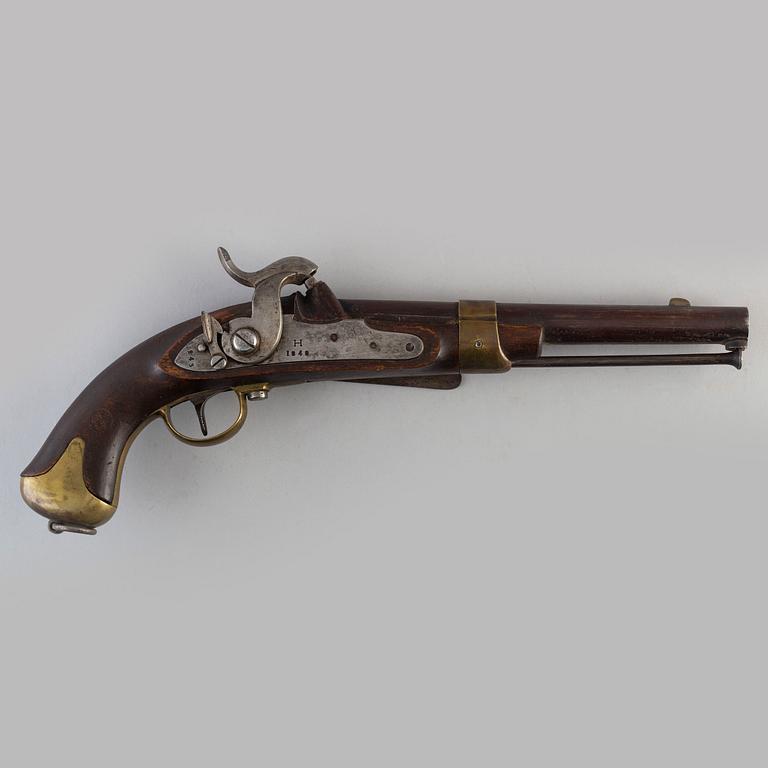 A Swedish percussion pistol 1845 navy pattern.