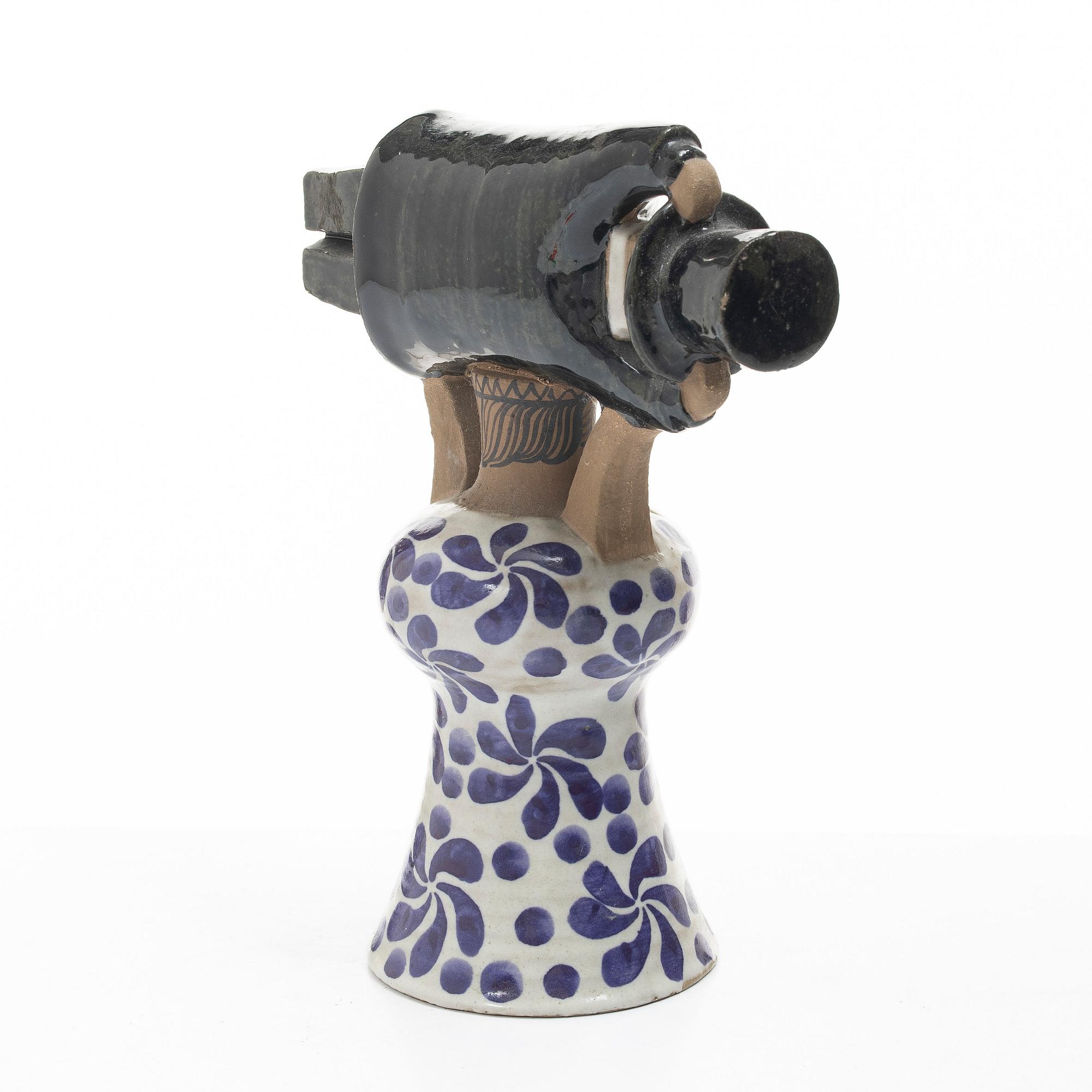 Lisa Larson, a stoneware figurine, 'Samhällsbedatten', Gustavsberg, Sweden.