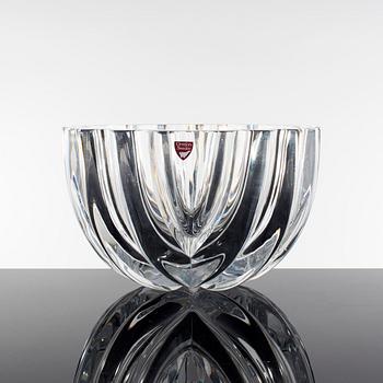 A crystal bowl by Lars Hellsten for Orrefors glassworks.