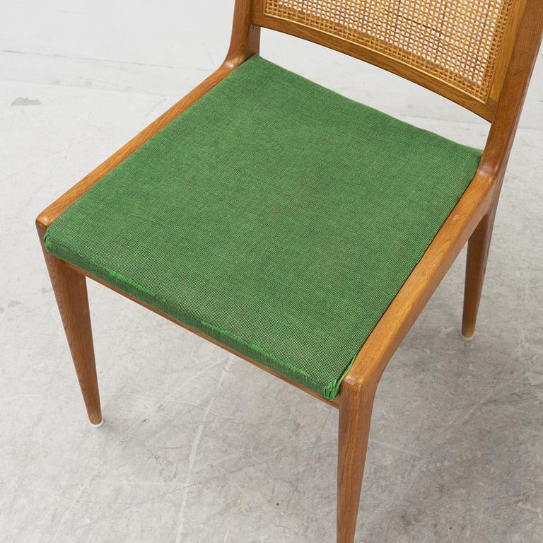 Karl Erik Ekselius, a pair of chairs, teak and rattan, JOC, 1950-60's.