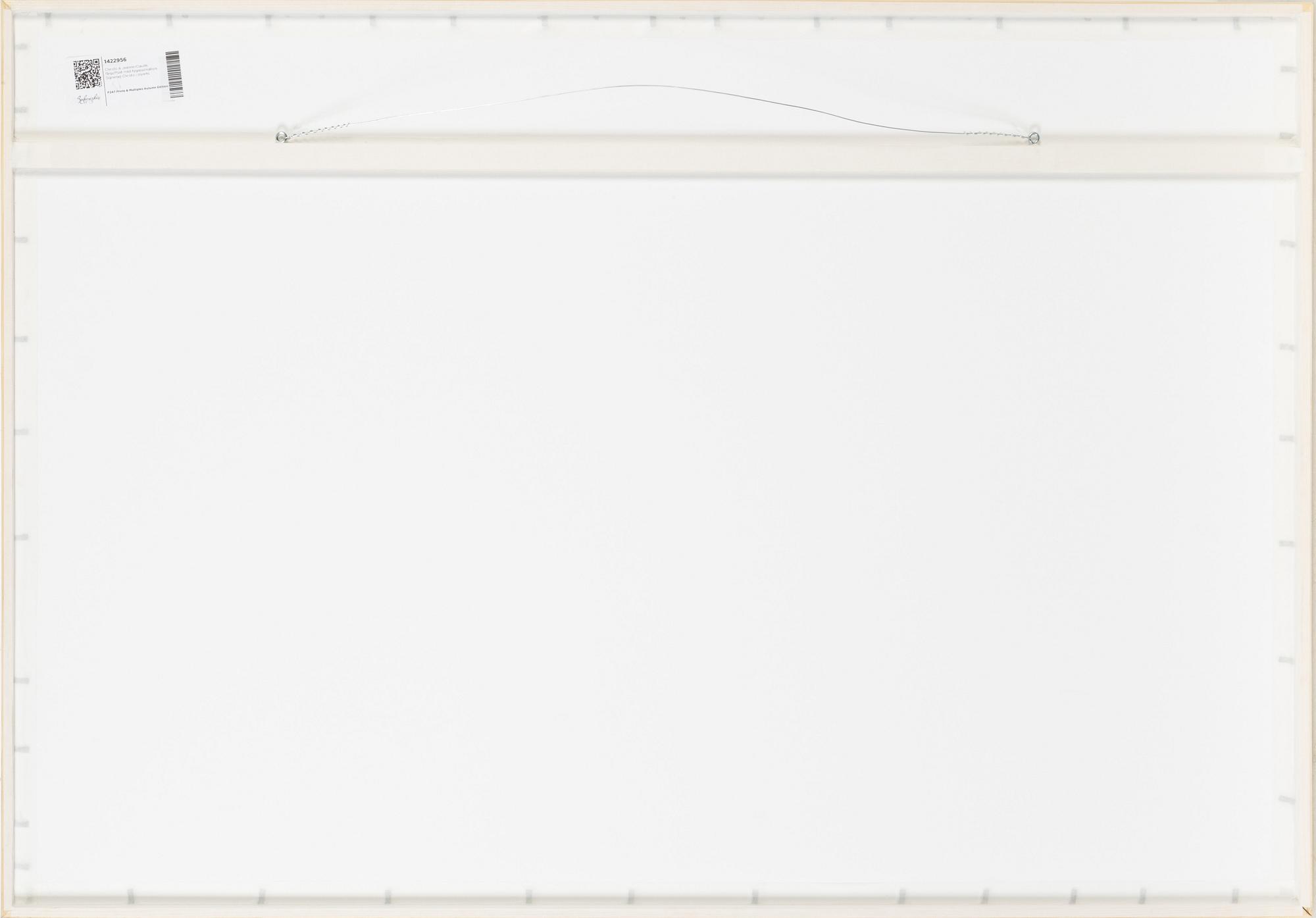 Christo & Jeanne-Claude, colour offset with textile application. Signed Christo in pencil.