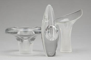 KONSTGLAS, Tapio Wirkkala, Timo Sarpaneva, Iittala, 3 delar.