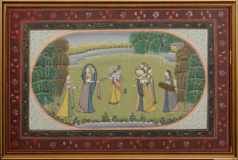 OKÄND KONSTNÄR, blandteknik, orientalisk, 1900-talets andra hälft.