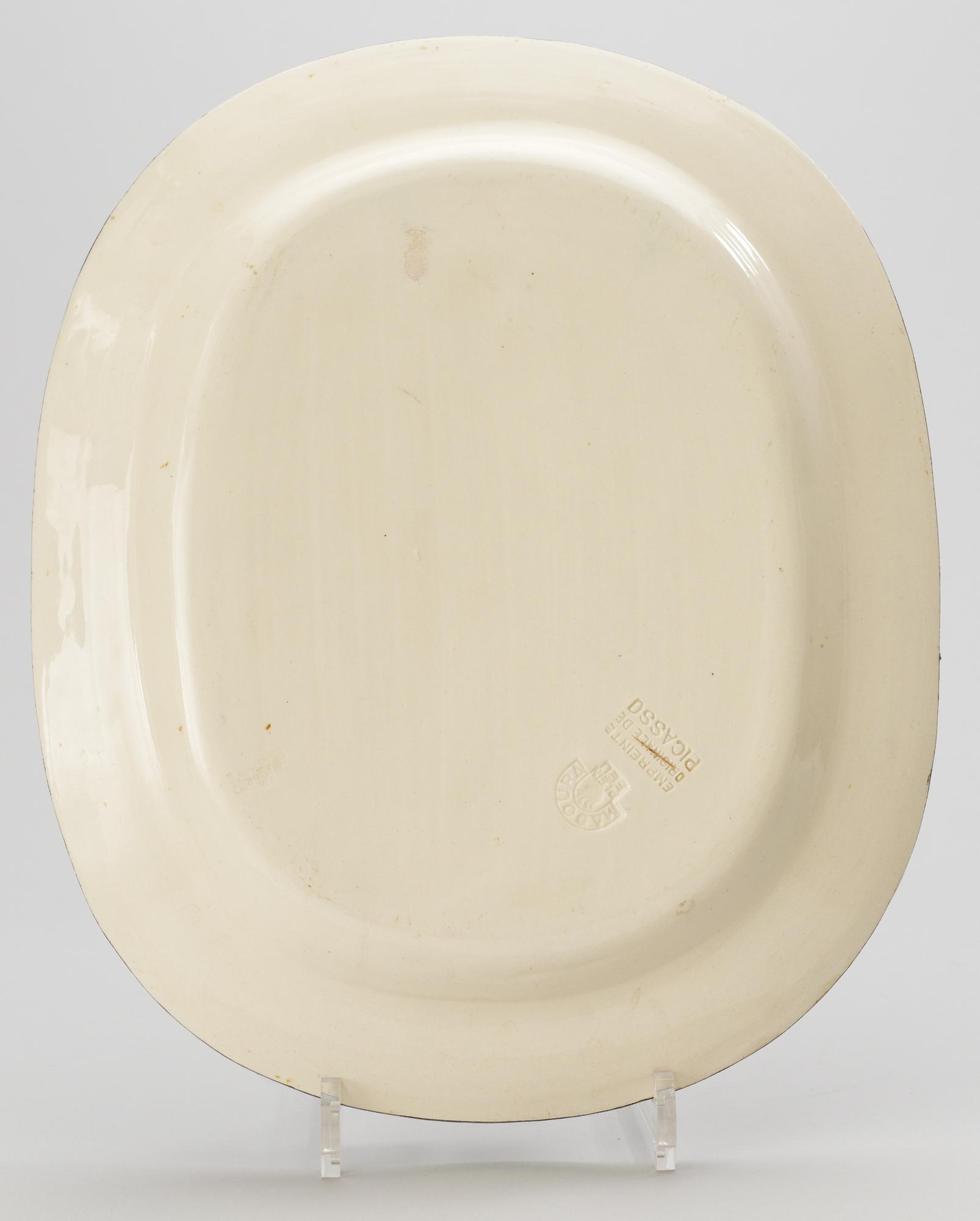 A Pablo Picasso 'Bouquet' faience dish, Madoura, Vallauris, France 1955.