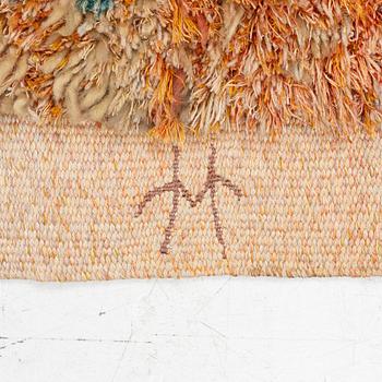 Woven tapestry, "Seidenwandt", rya variant, approx. 145 x 175 cm, Germany, signed B Bernhard.