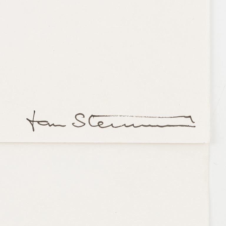 Jan Stenmark, collage, original for lithograph in colours, signed.