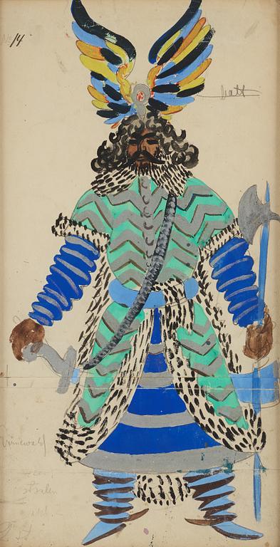 ISAAC GRÜNEWALD, gouache on paper, signed.