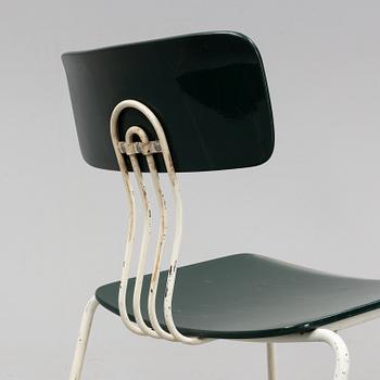 Sigurd Persson, a set of four '502' chairs, Åry Stålmöbler, Örsjö, circa 1970.