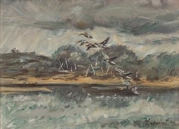 Lindorm Liljefors, oil on panel, signed and dated -74.