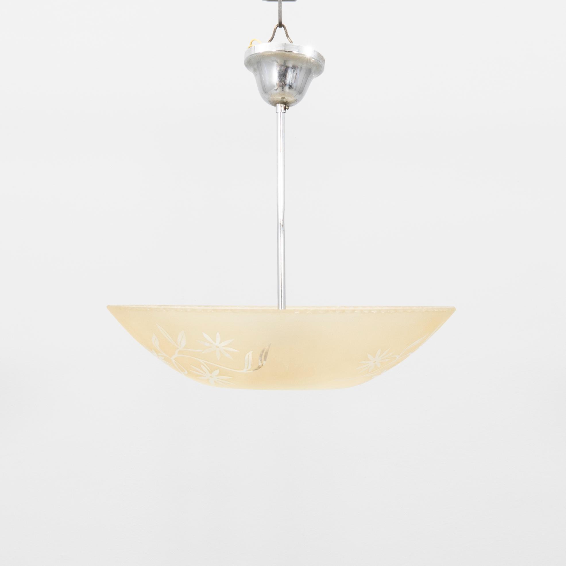 A 1940s ceiling pendant.