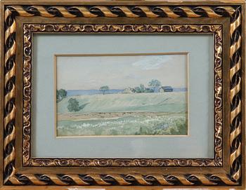 AUGUST MALMSTRÖM, akvarell, monogramsign.