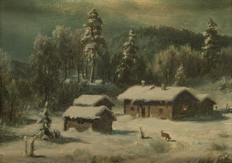 Ferdinand von Wright, Vinterlandskap.