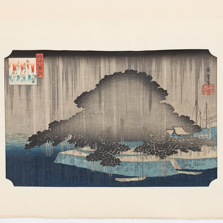 Ando Utagawa Hiroshige, efter, träsnitt, 1900-tal.