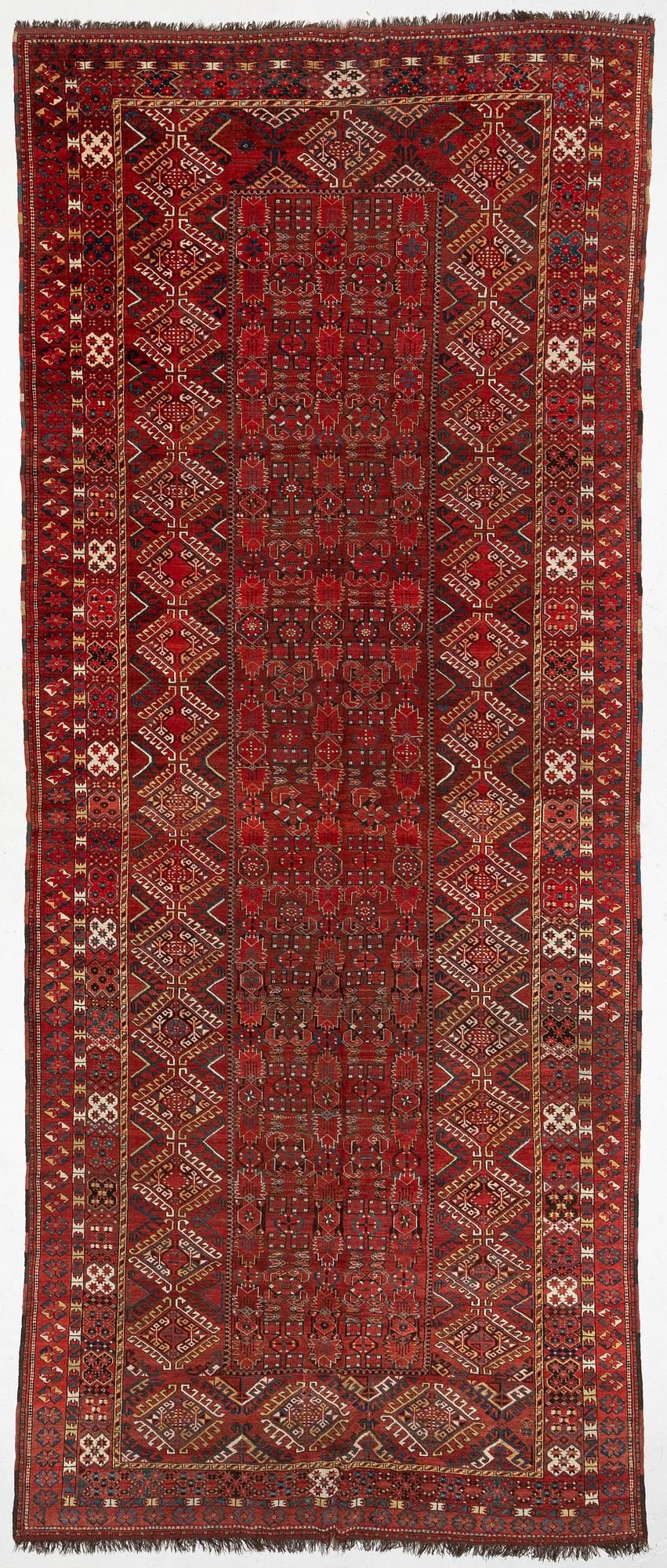 Matta, antik Beshir, Västra Turkmenistan, ca 597 x 240 cm.