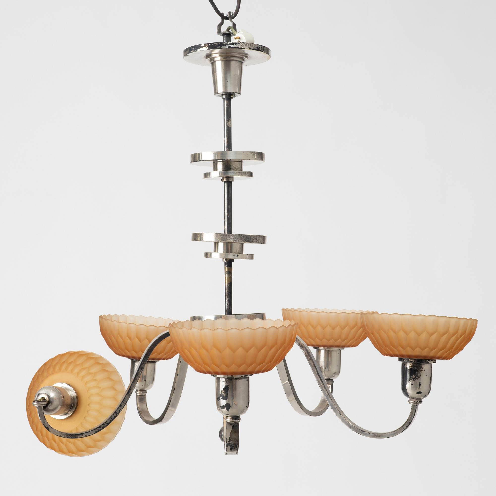 A Swedish ceiling lamp, 1930's.