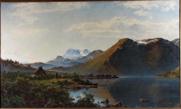 VON ESSEN, DIDRIK. Olja på duk. Sign o dat 1883.