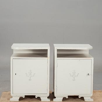 SÄNGBORD, ett par, art deco, 1930-tal.