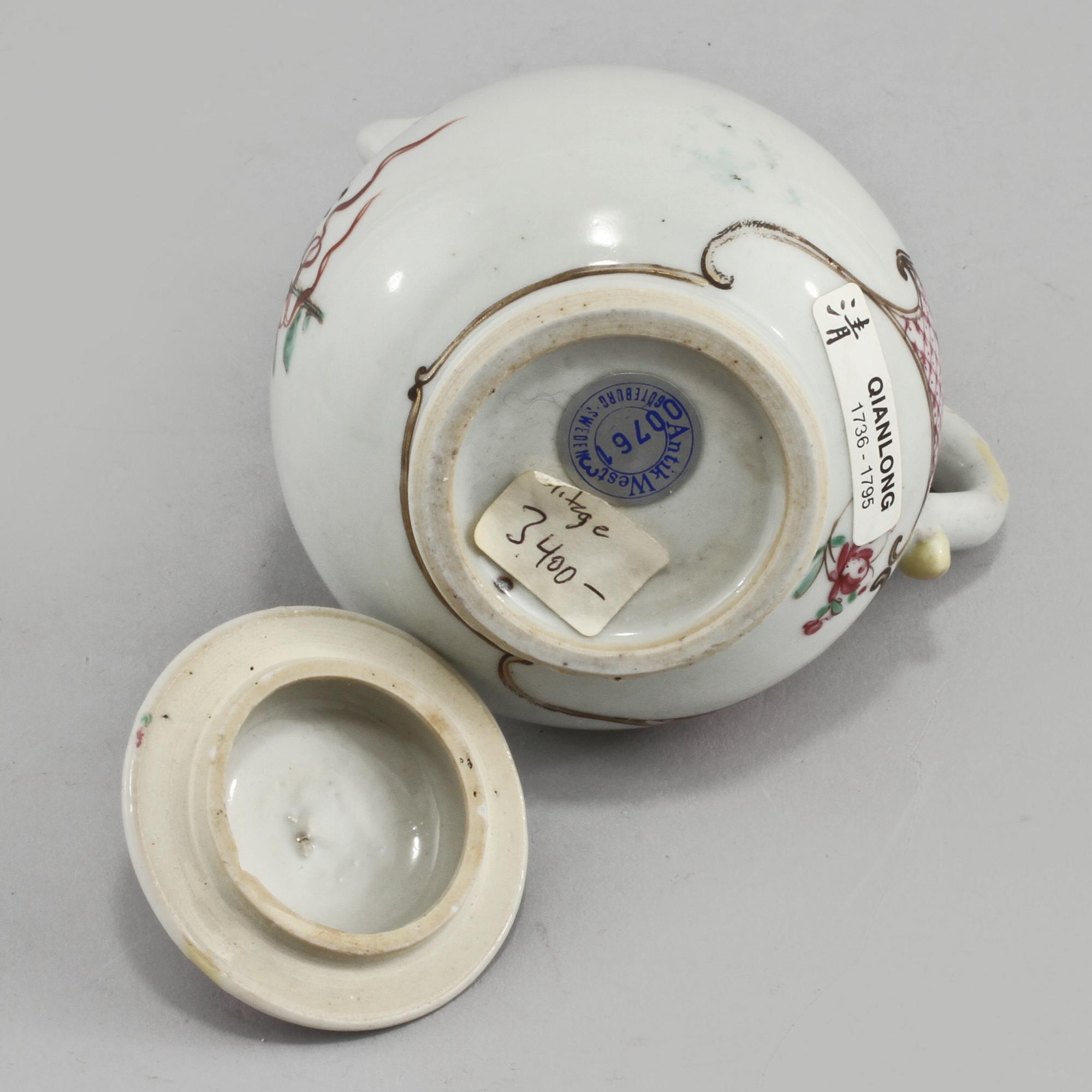 KANNA, porslin, Kina, 1700-tal.