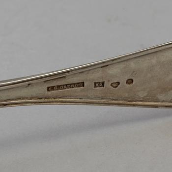 14 Swedish silver spoons from Gävle, 1838-73.