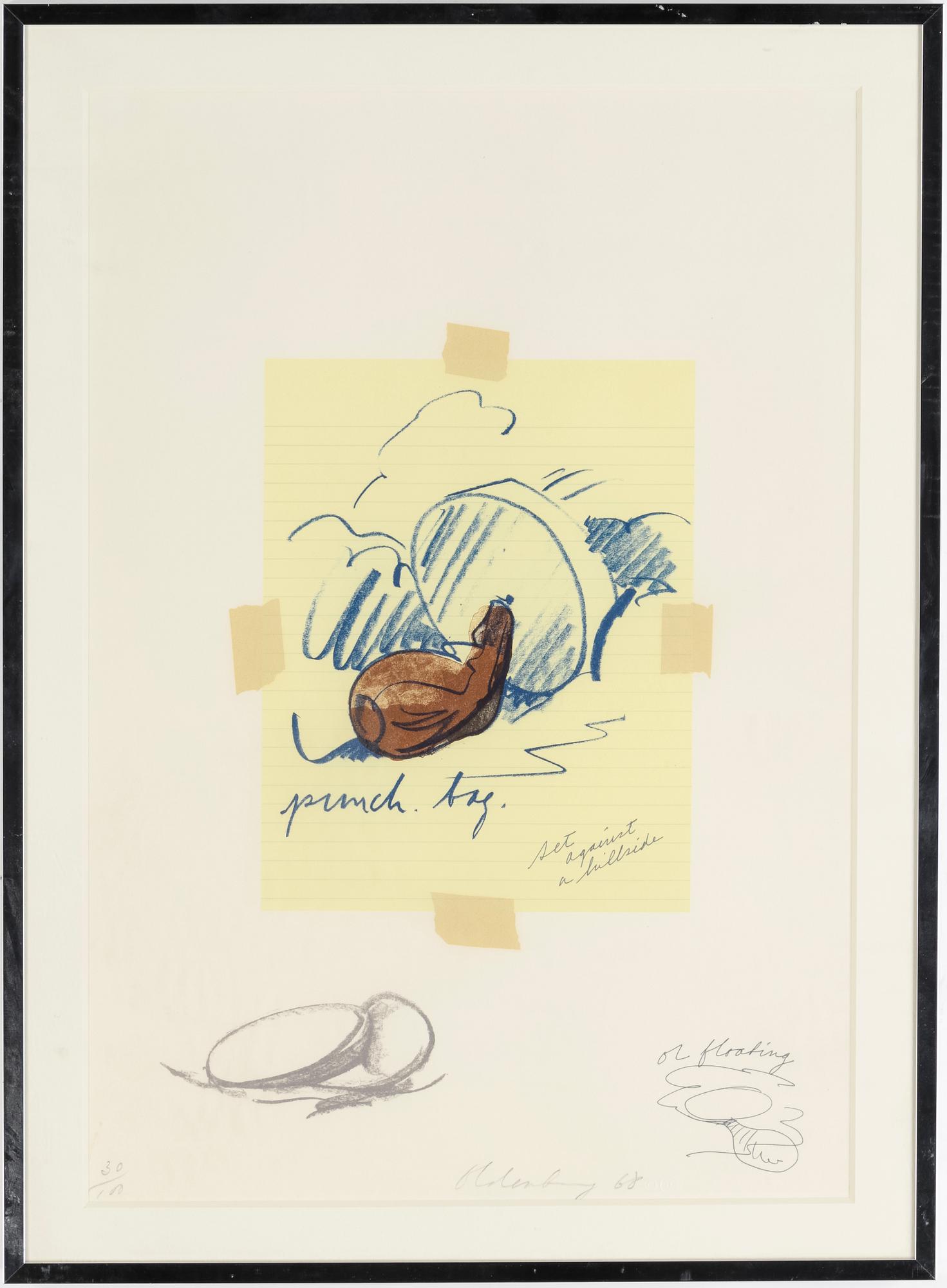 CLAES OLDENBURG, färglitografi, sign och numr 30/100, daterad 68.