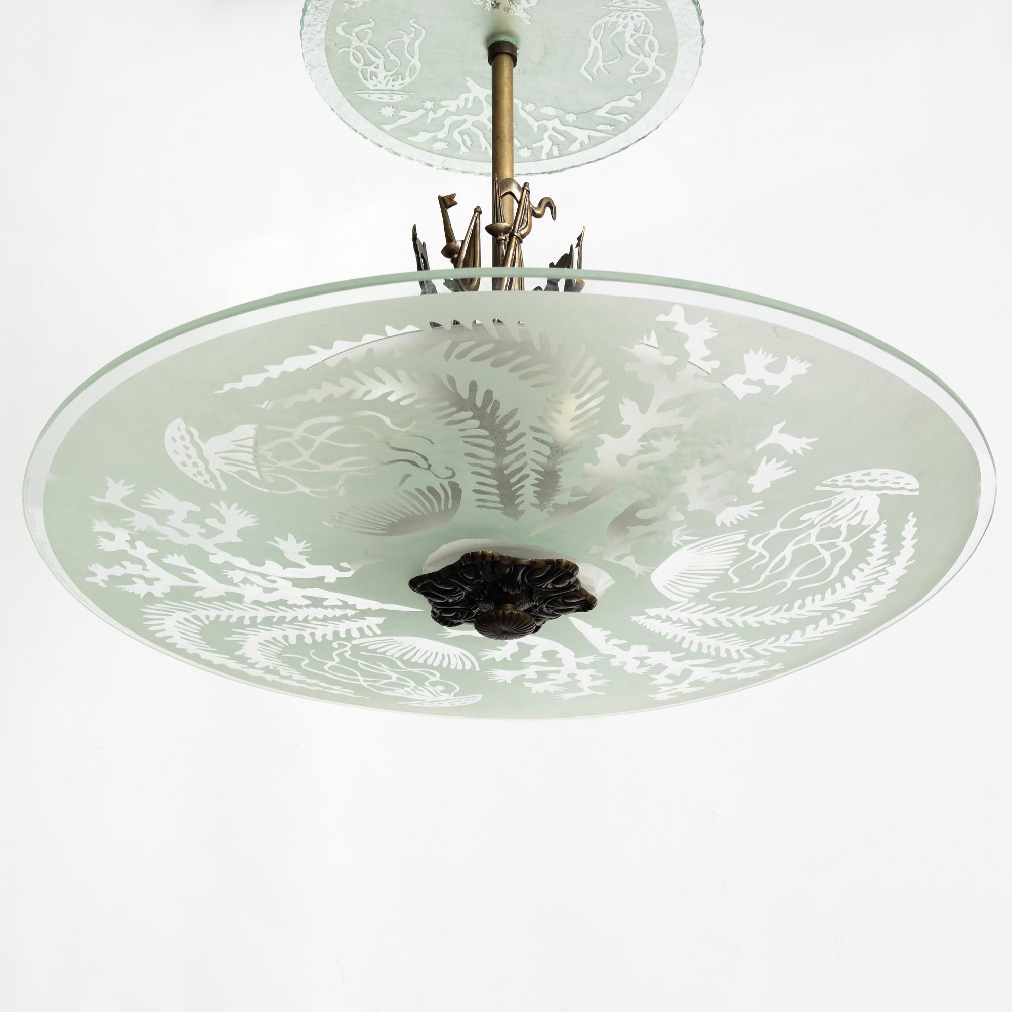 Ceiling lamp, signed and dated 2010.