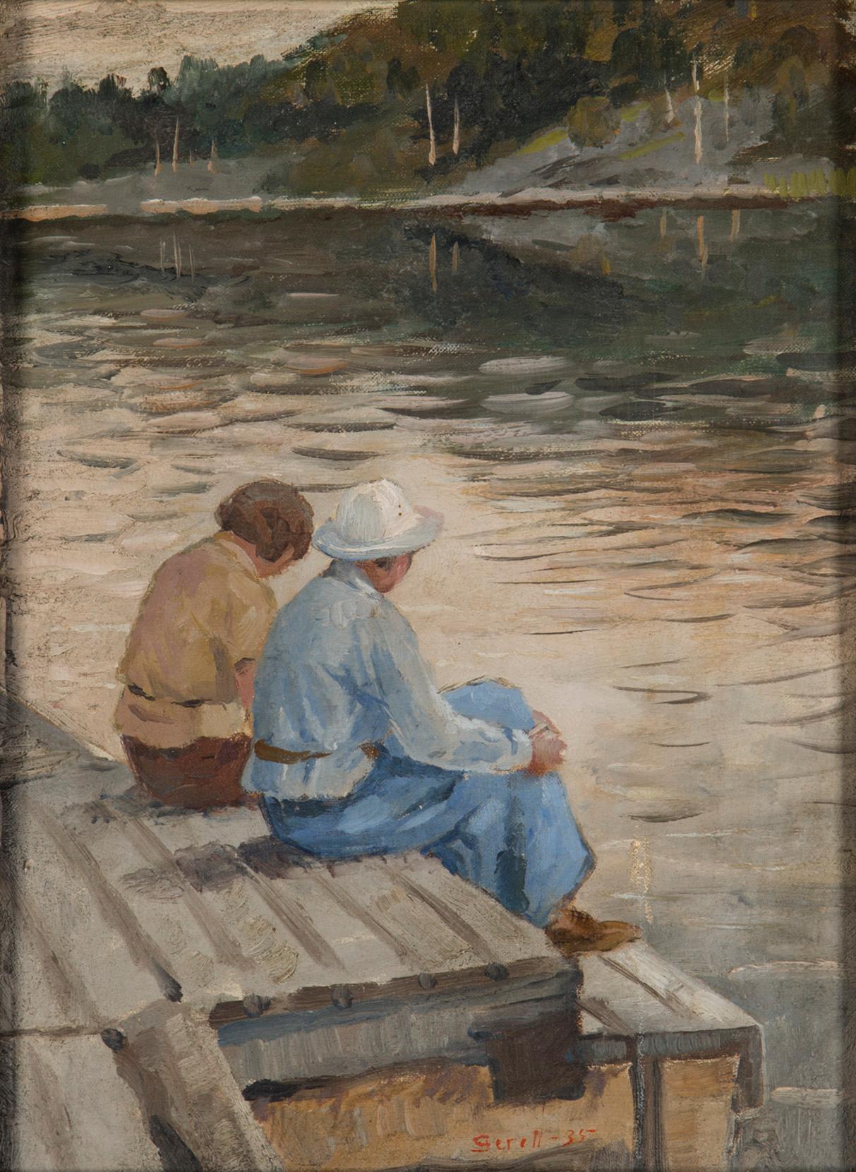 GRETA GERELL, oil on canvas, signed and dated - 35.