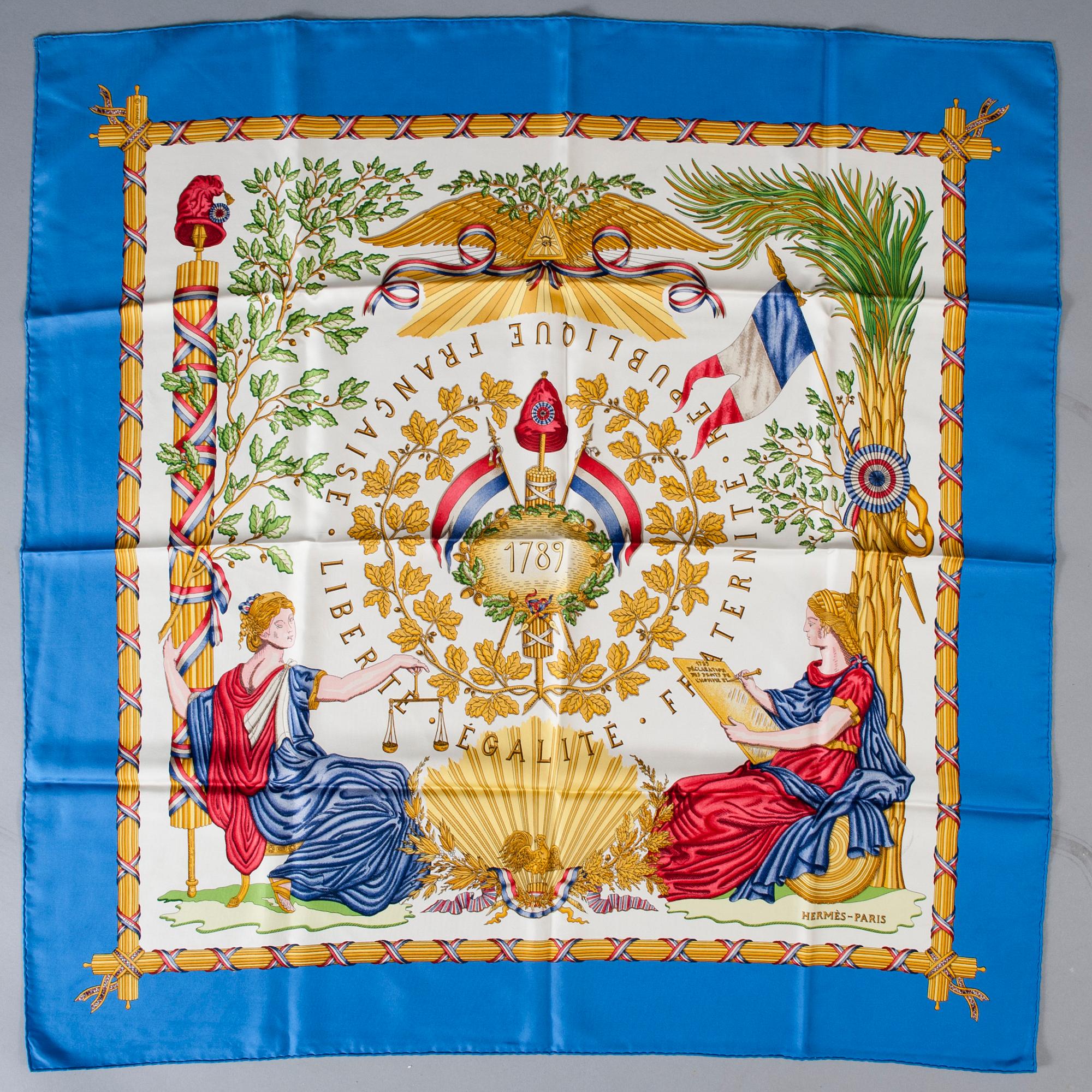 SCARF, "Liberté, Égalité, Fraternité", Hermès.