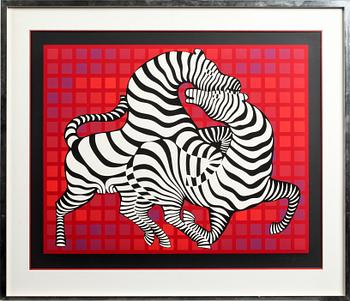 Victor Vasarely · VICTOR VASARELY, färgseriegrafi, signerad och numrerad H C XXXIV/XXXV.