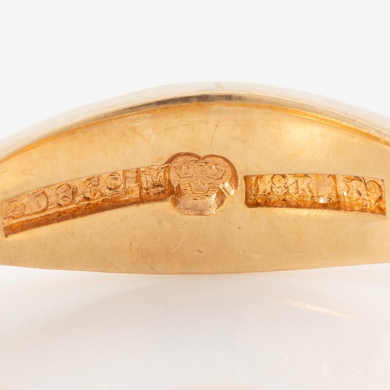Ring, 18K gold with enamel, order ring.