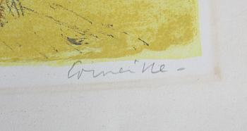CORNEILLE, BEVERLOO, litografi, sign, e.a, etikettsmärkt a tergo 1958.