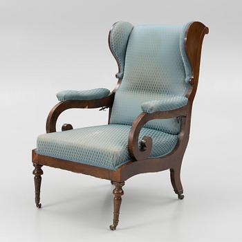 A folding lounge chair, England, 19th century.