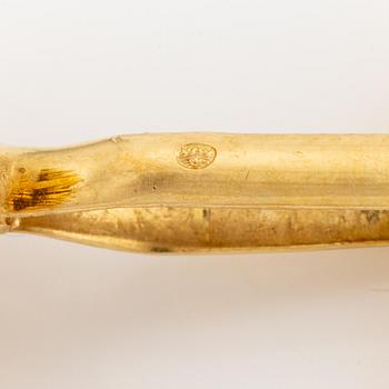 Ett par manschettknappar 18K guld med åttkantslipade diamanter samt rubiner.