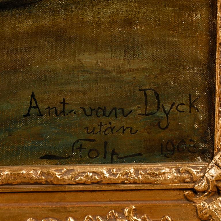 ANTHONIUS VANDYKE, kopia efter, olja på duk, daterad 1908.