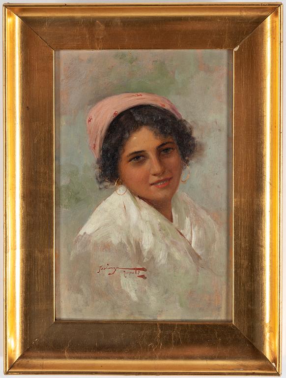 DOMENICO FORLENZA, oil on panel (4), signed.
