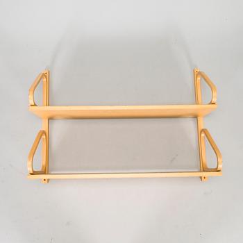 Alvar Aalto, a 1960s model 2-112 wall shelf, Artek.