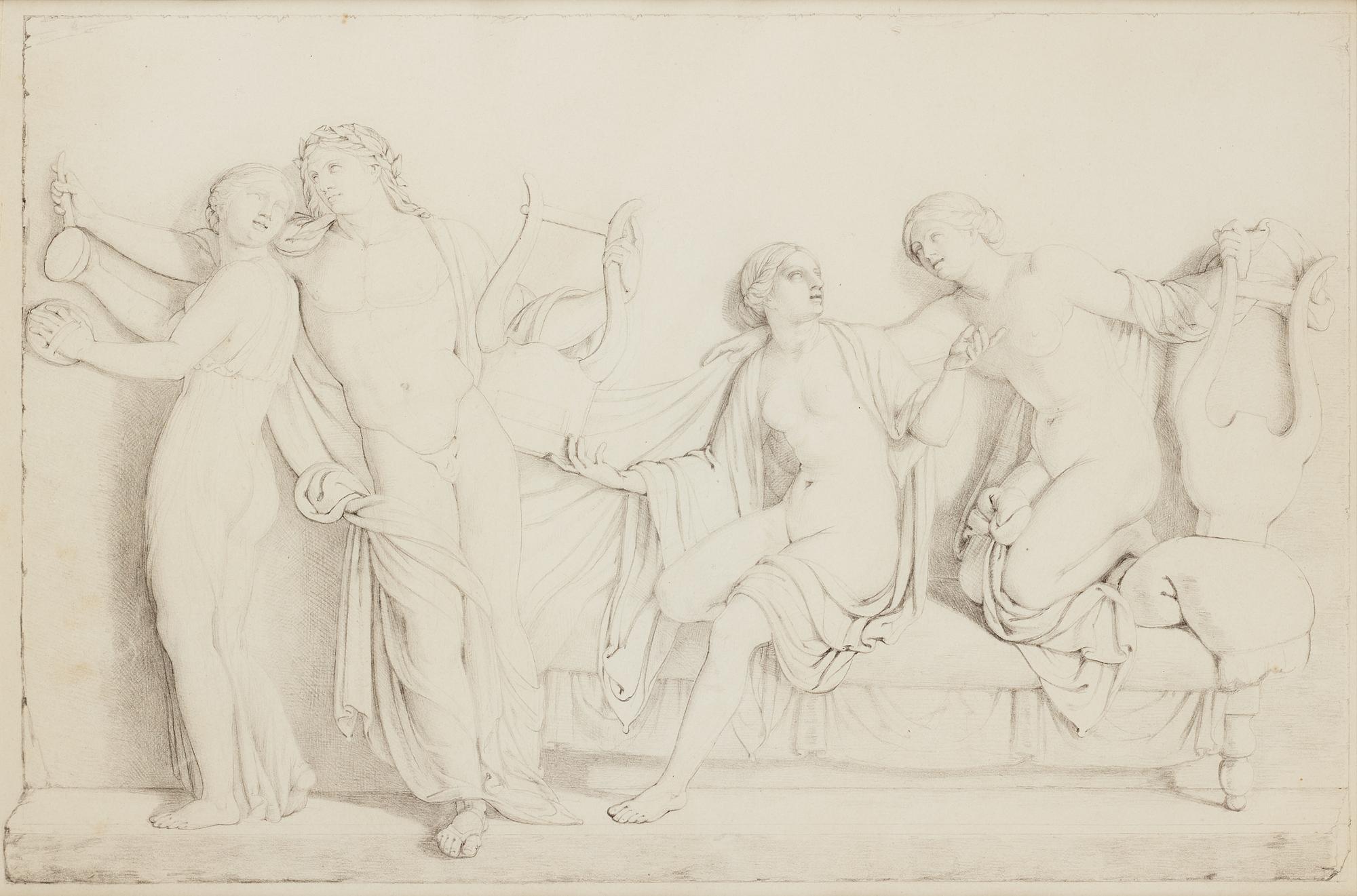 Unknown artist, perhaps Danish , 19th Century,pencil omn paper.