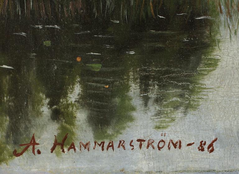 OKÄND KONSTNÄR, olja på duk, sign A. Hammarström, dat -86.