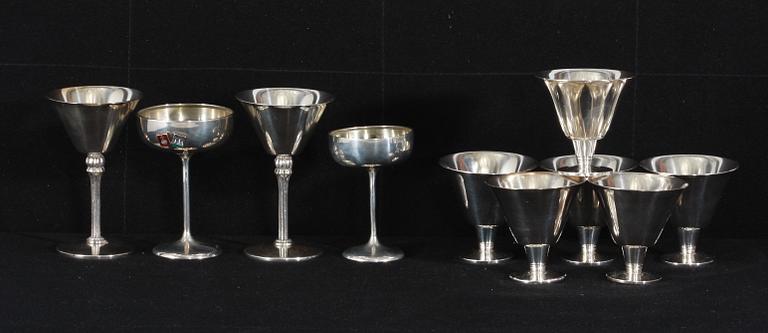 COCKTAILGLAS, 10 st, silver, Danmark.